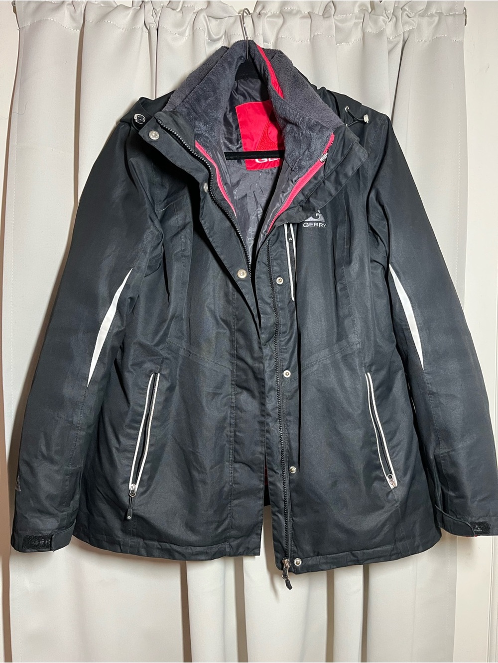 Gerry Weber Black Ski Jacket with Pink Interior Accents